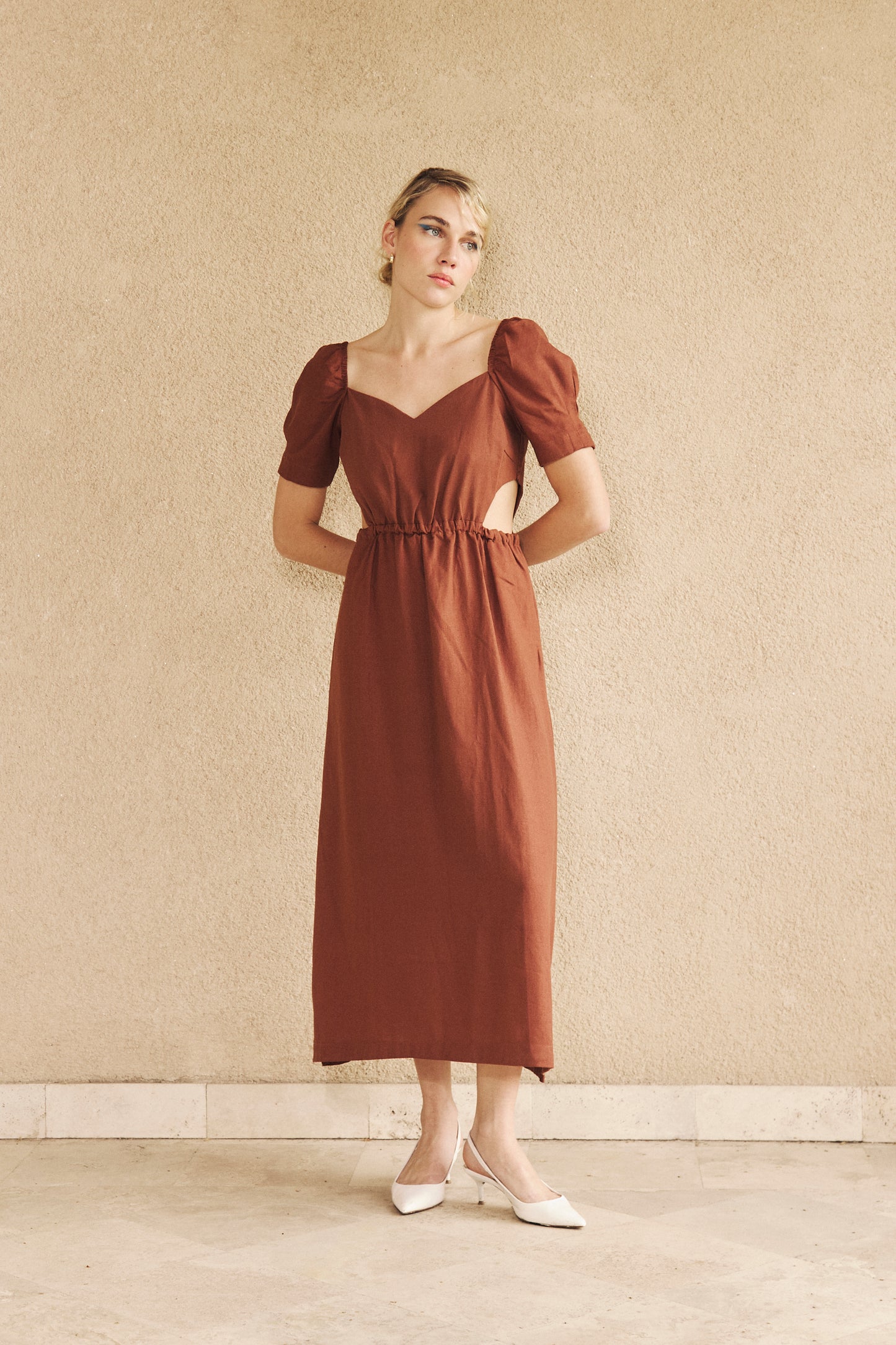 Vestido Artemisa Marron