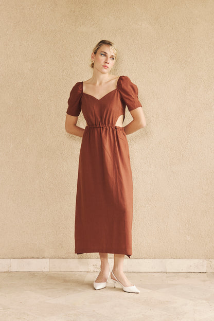 Vestido Artemisa Marron