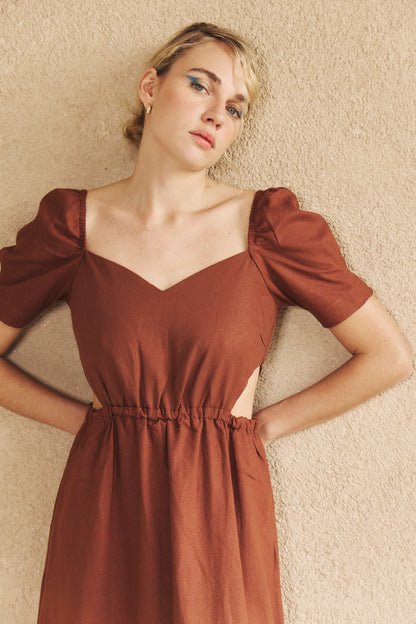 Vestido Artemisa Marron