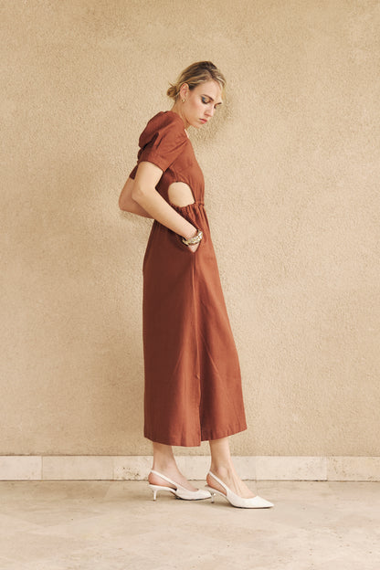 Vestido Artemisa Marron