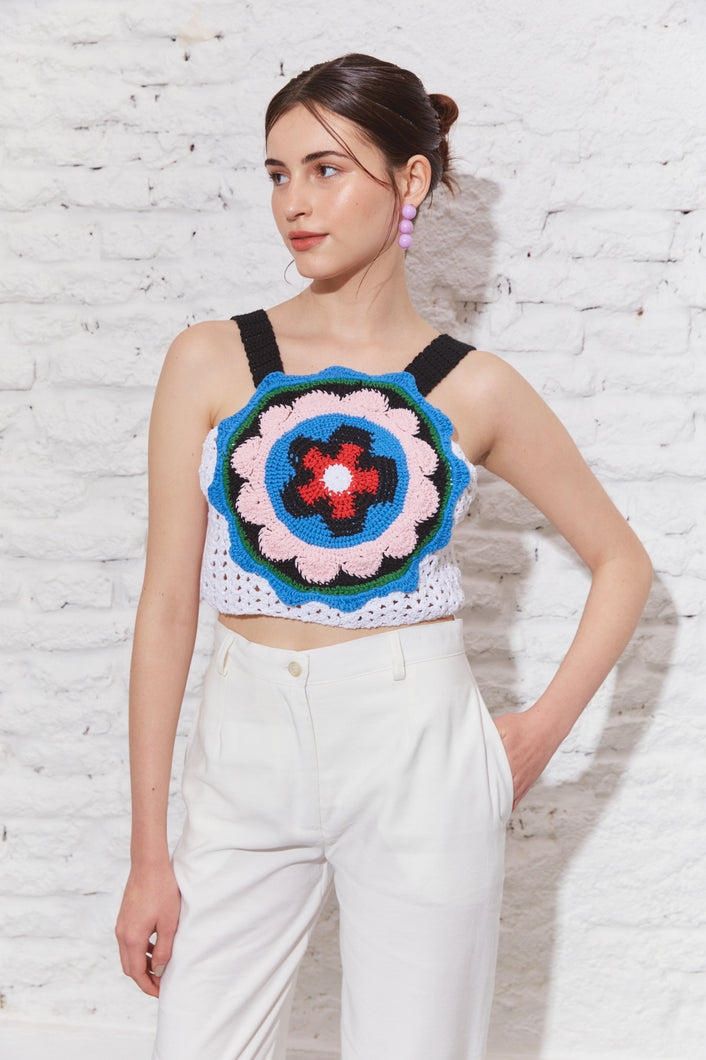 Top Mandala Blanco